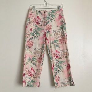 Van Heusen Casual Pants - High Rise Floral Print Size 4